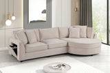 Elva Beige Sectional w Reversible Chaise