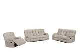 Martina Gray Fabric 3-Piece Reclining Set