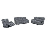 Martina Charcoal Fabric 3-Piece Reclining Set