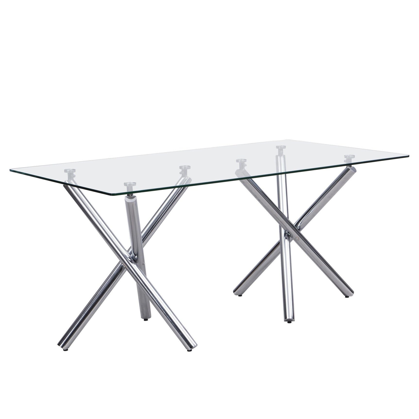 Dani Black Glass Table + 6 Chairs