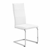 Dani White Glass Table + 6 Chairs