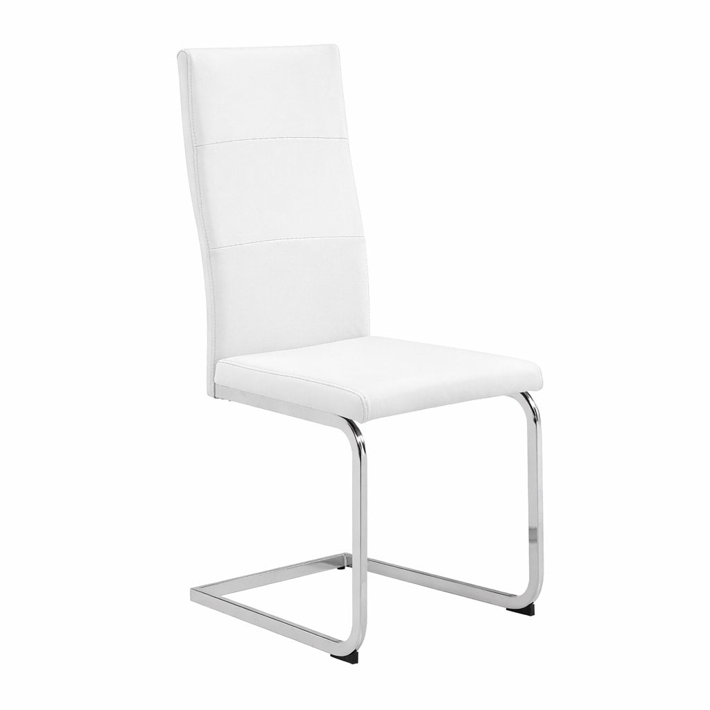 Dani White Glass Table + 6 Chairs