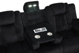 Hulk Black Fabric 3-Piece Reclining Set