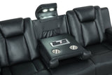 Hulk Black Leather Gel 3-Piece Reclining Set