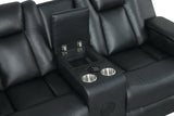 Hulk Black Leather Gel 3-Piece Reclining Set