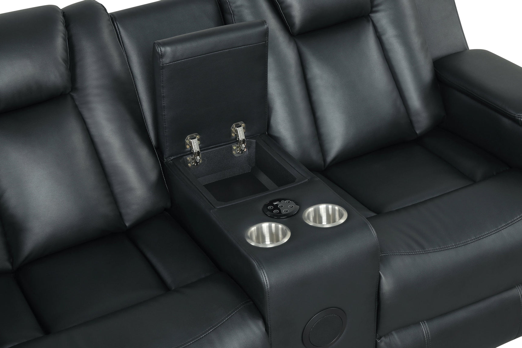 Hulk Black Leather Gel 3-Piece Reclining Set