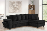 Fiven Black Reversible Sectional