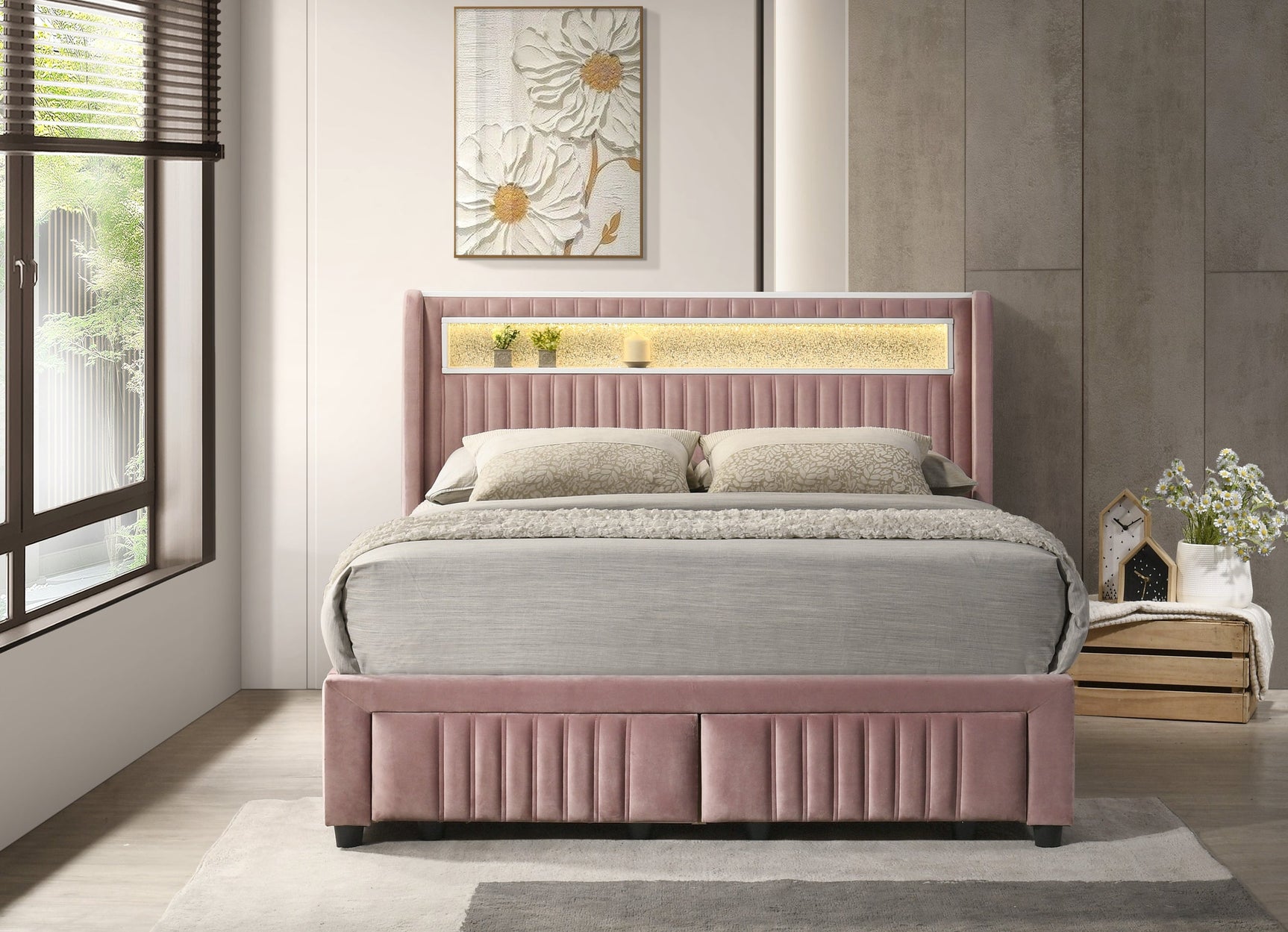 Cupid Pink Platform Twin Bed