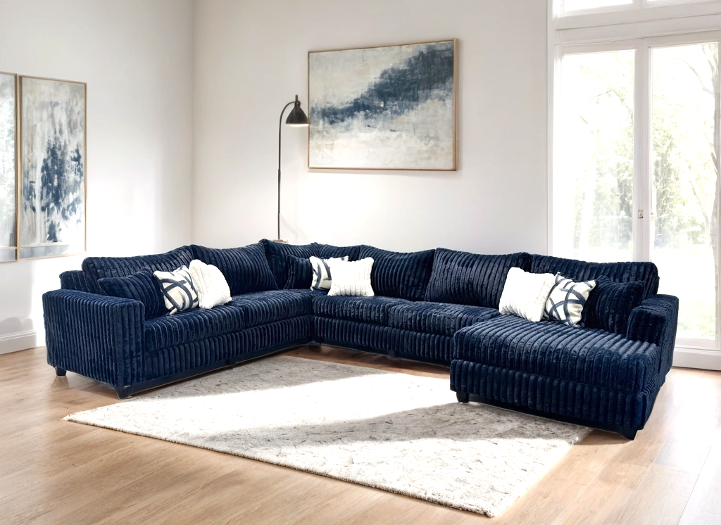 Marlo Blue Oversized Sectional