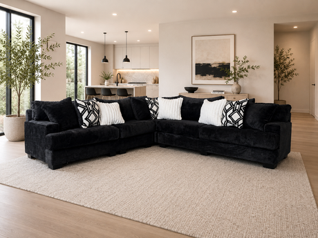 Sally Black Oversized Sectional view 2