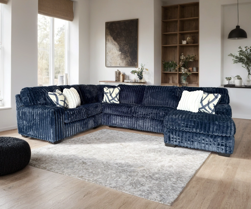 Marlo Blue Sectional from Ella Furniture