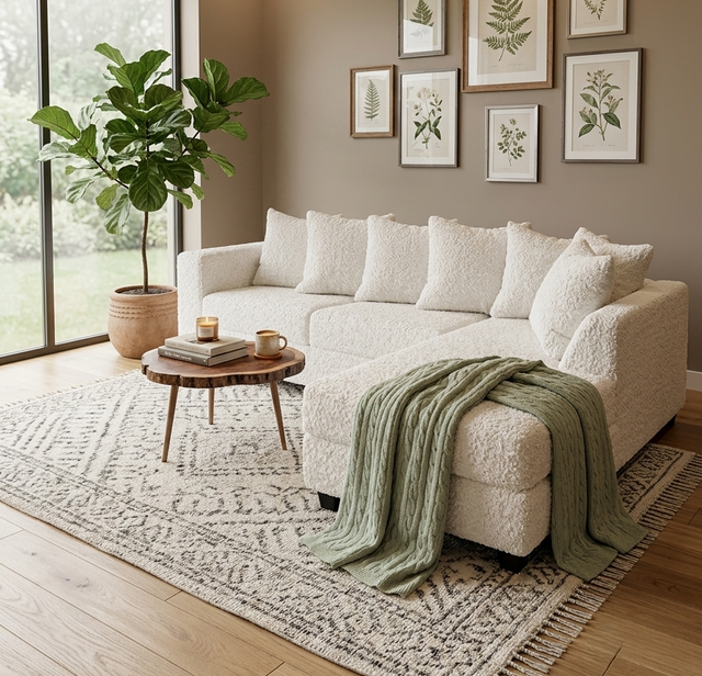 Sizzi Cream Sectional from Ella Furniture