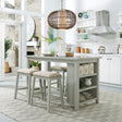 Nuni Grey Counter Height Table + 4 Chairs from Ella Furniture