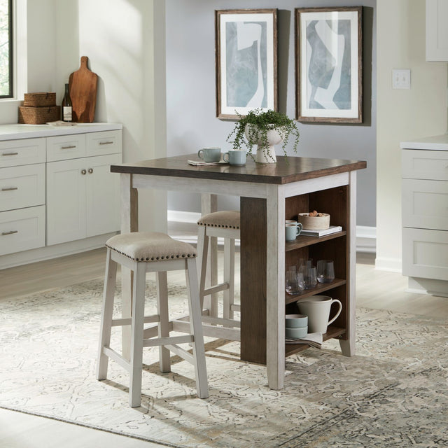 Nuni Two-Tone Counter Height Table + 2 Chairs from Ella Furniture