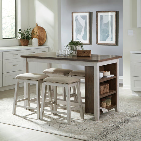 Nuni Two-Tone Counter Height Table + 4 Chairs from Ella Furniture