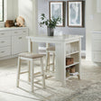 Nuni White Counter Height Table + 2 Chairs from Ella Furniture