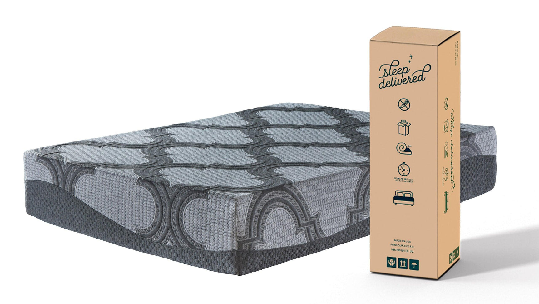 M628 - 12" Gel Memory Foam Hybrid Queen, King (King) - Ella Furniture