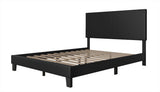 Latty Black Upholstered Platform Full Bed