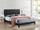 Latty Black Upholstered Platform Full Bed