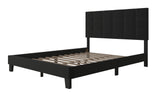 Nini Black Upholstered Platform Full Bed