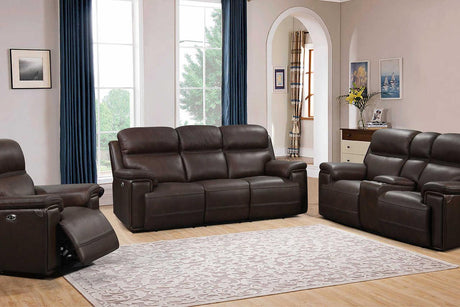 S7275 El Paso (Power\leather) (3Pcs Power Reclining Sofa, Loveseat And Recliner) - Ella Furniture