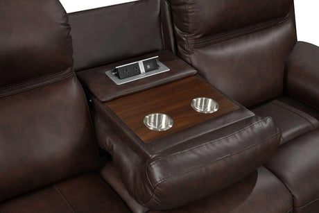 S7275 El Paso (Power\leather) (3Pcs Power Reclining Sofa, Loveseat And Recliner) - Ella Furniture
