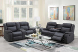 S7330 Max (Grey) (3Pc Sofa, Loveseat And Recliner) - Ella Furniture
