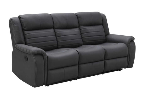 S7330 Max (Grey) (3Pc Sofa, Loveseat And Recliner) - Ella Furniture