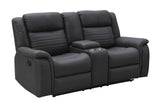 S7330 Max (Grey) (3Pc Sofa, Loveseat And Recliner) - Ella Furniture