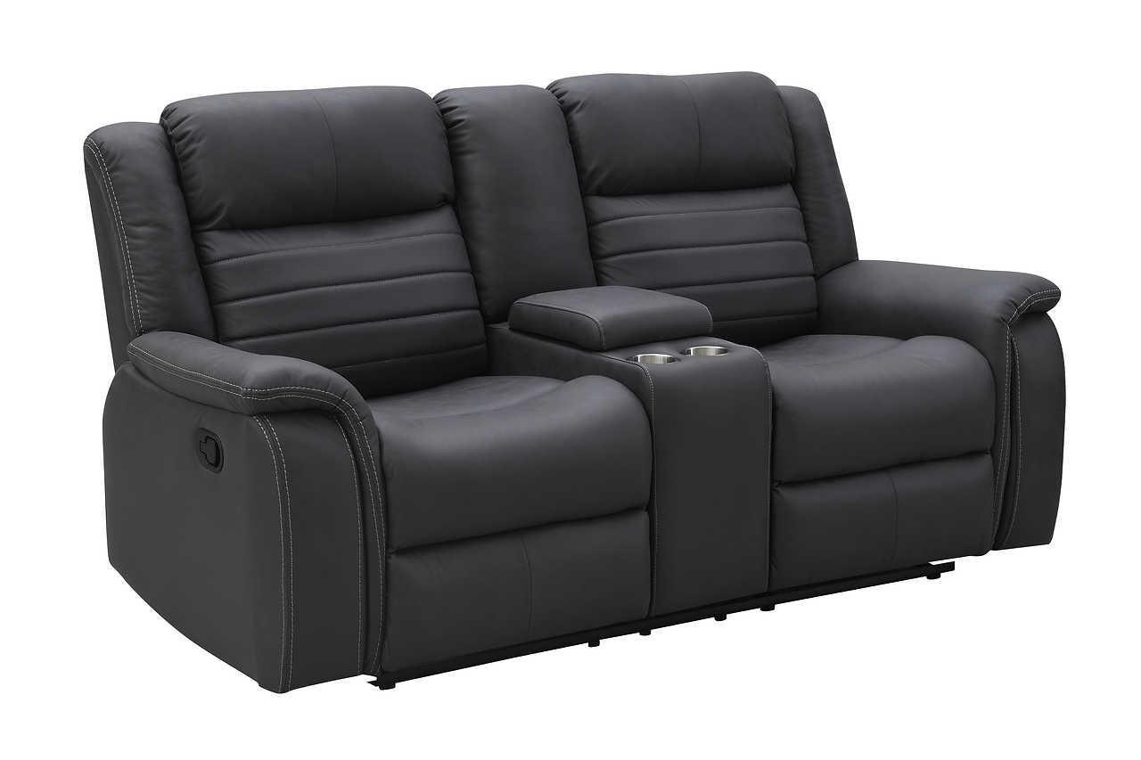 S7330 Max (Grey) (3Pc Sofa, Loveseat And Recliner) - Ella Furniture