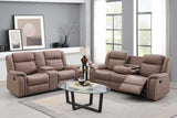 S7330 Max (Tan) (3Pc Sofa, Loveseat And Recliner) - Ella Furniture