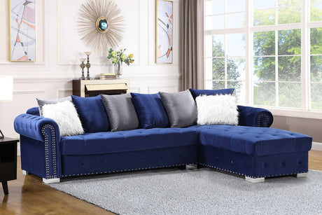 S8186 Milan Sectional (Blue) - Ella Furniture