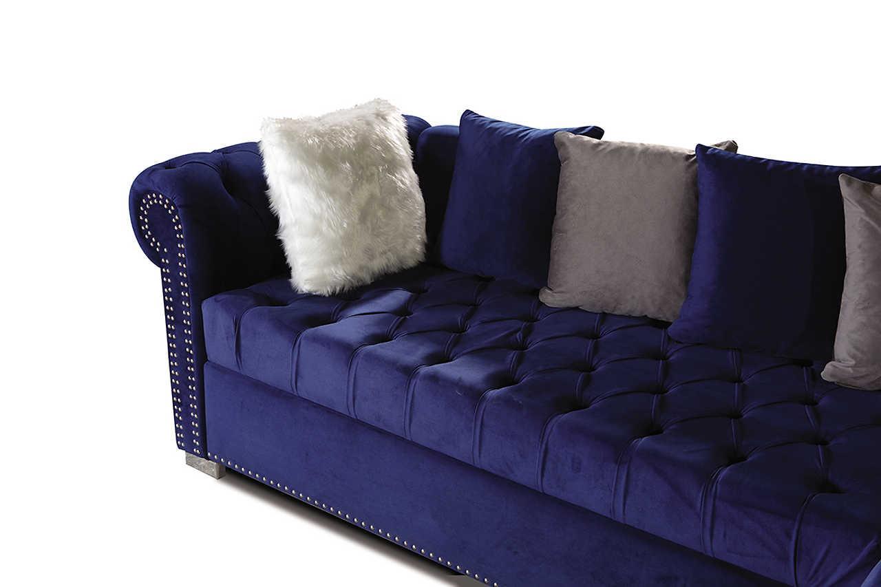 S8186 Milan Sectional (Blue) - Ella Furniture