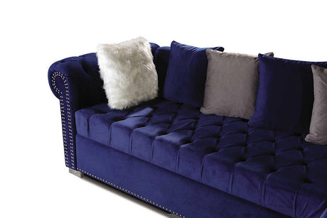 S8186 Milan Sectional (Blue) - Ella Furniture