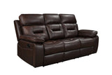 S8232 Dallas (Brown) (2Pcs Reclining Sofa And Loveseat (Leather Match)) - Ella Furniture