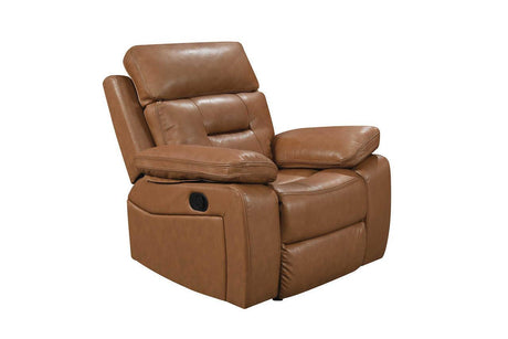 S8232 Dallas (Camel) (2Pcs Reclining Sofa And Loveseat (Leather Match)) - Ella Furniture