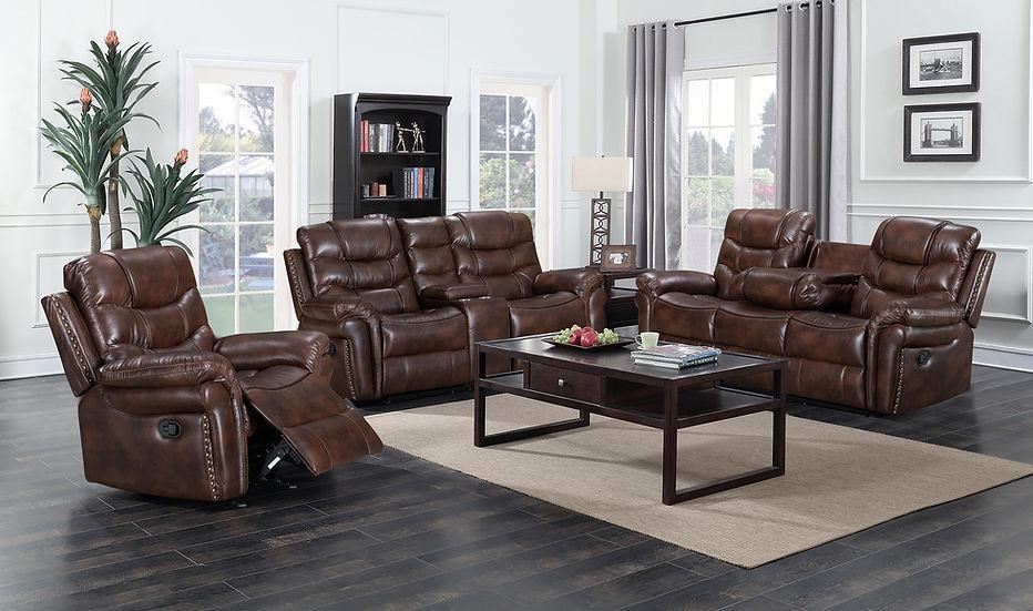 S9597 Sara (3Pc Sofa, Loveseat And Recliner) - Ella Furniture