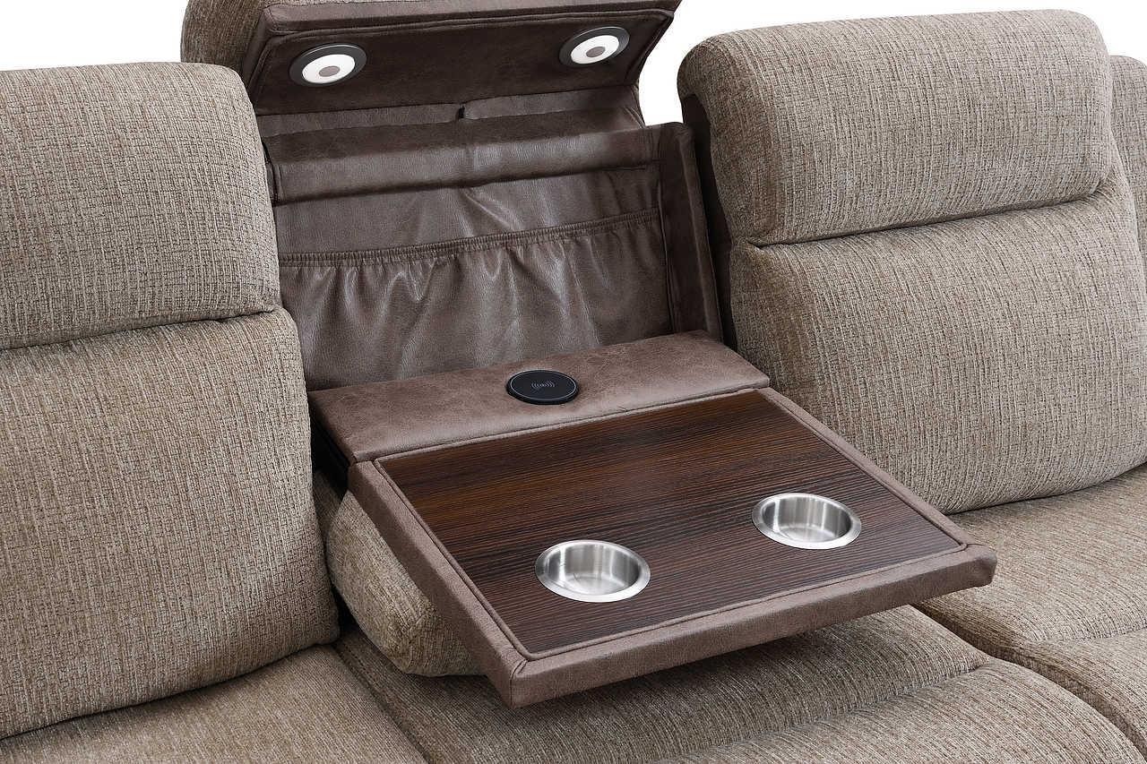 S9870 Wilbert (Brown) (3Pcs Reclining Sofa, Loveseat & Recliner) - Ella Furniture