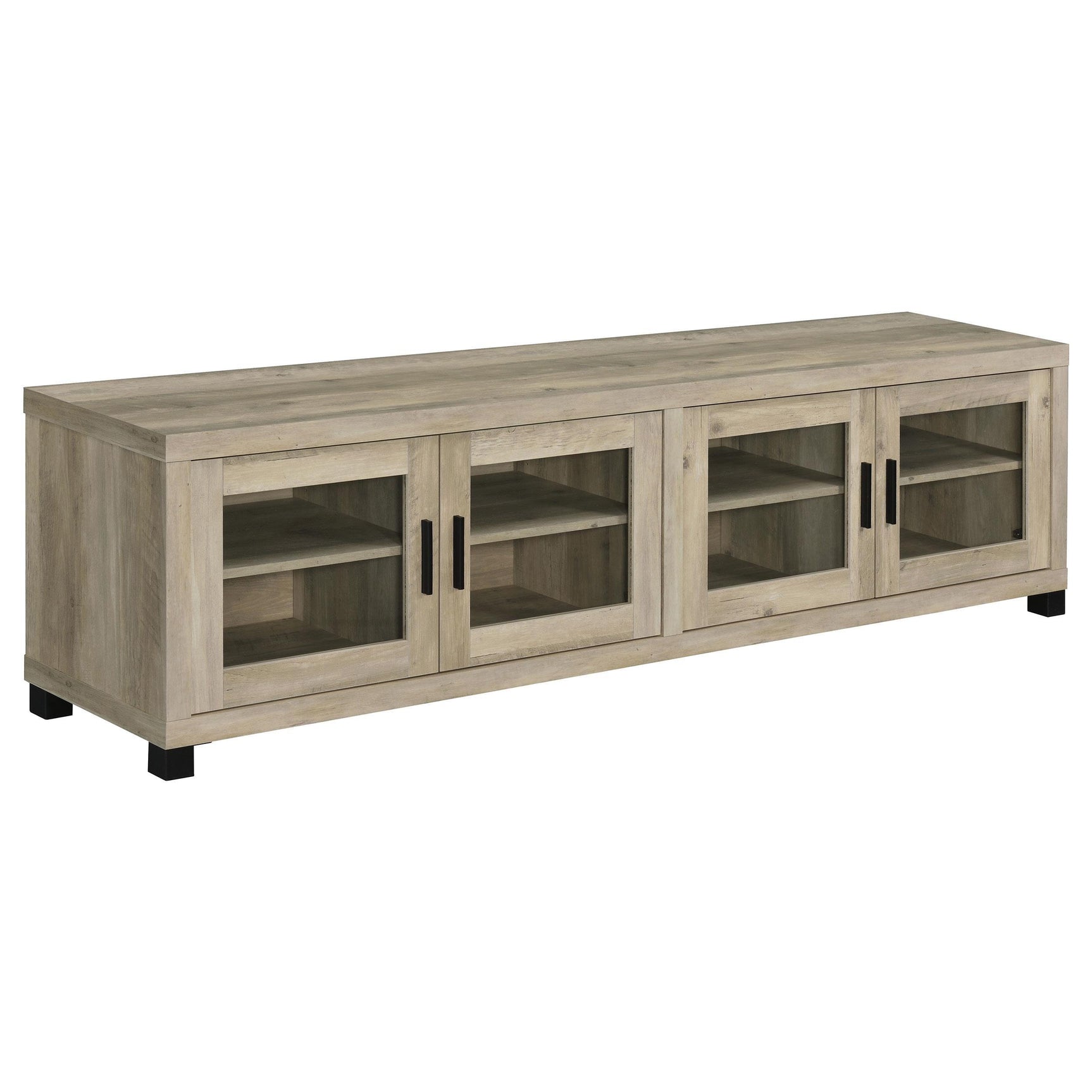 SACHIN Sachin 3-piece 79" TV Entertainment Center Antique Pine 736283-SET - Ella Furniture