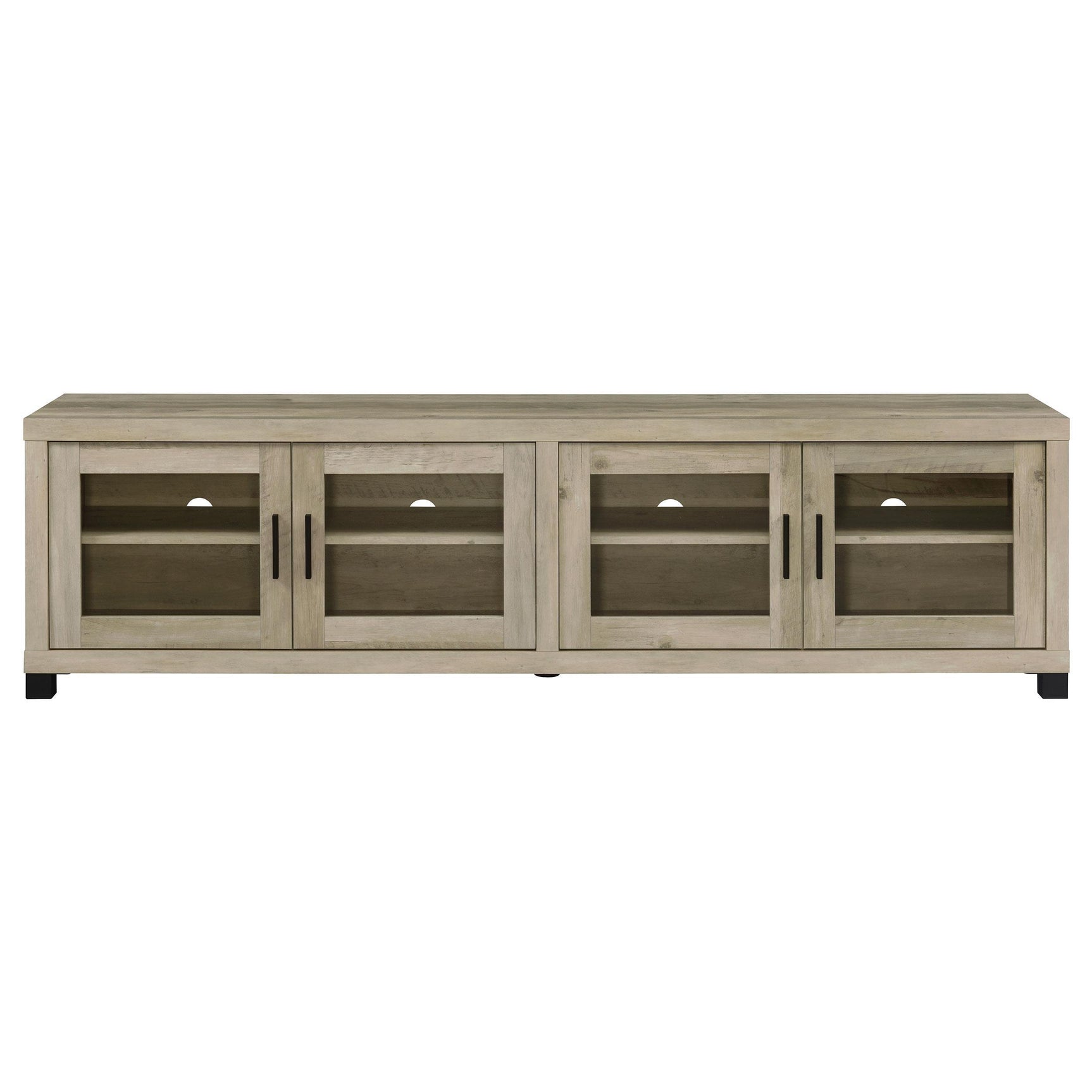 SACHIN Sachin 3-piece 79" TV Entertainment Center Antique Pine 736283-SET - Ella Furniture