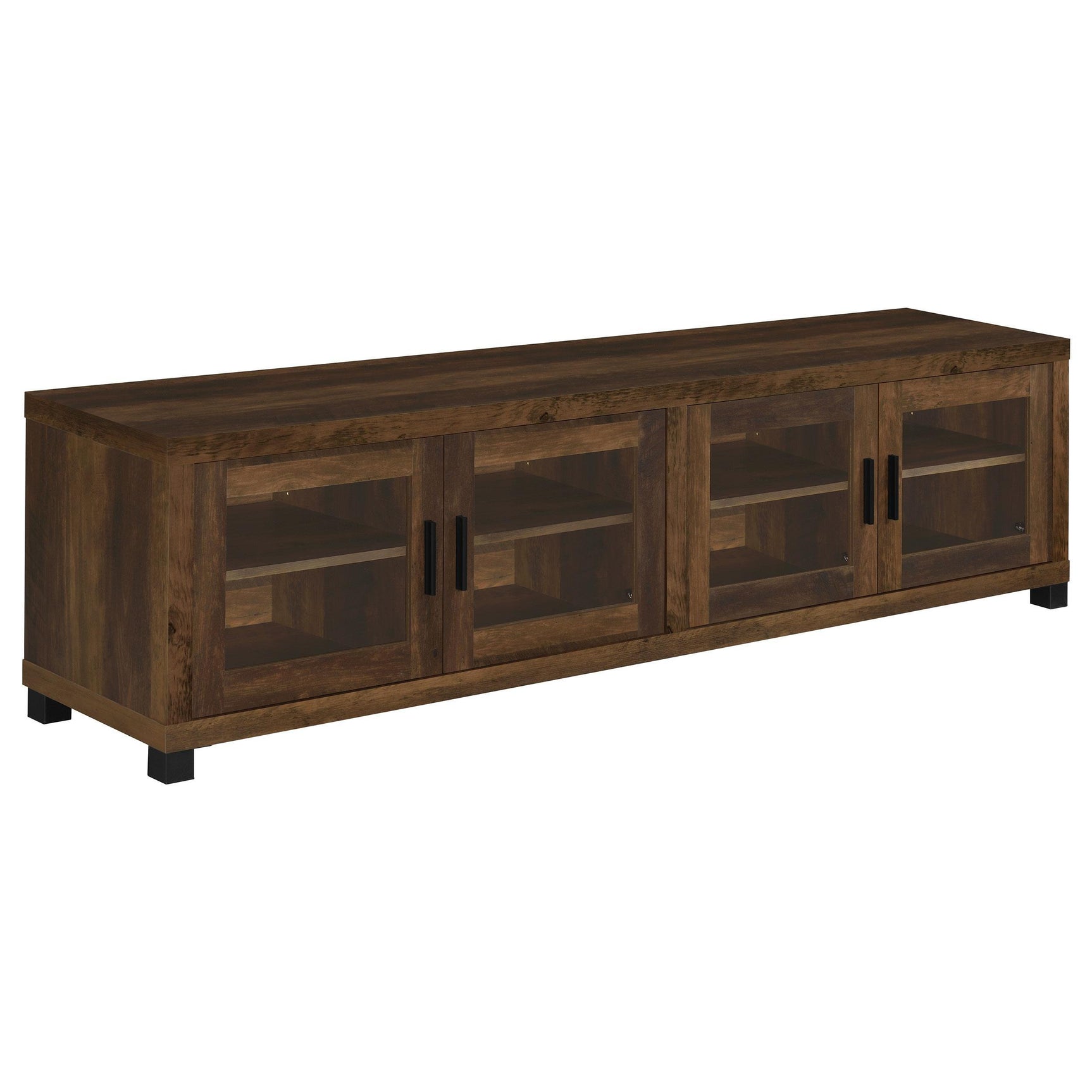 SACHIN Sachin 3-piece 79" TV Entertainment Center Dark Pine 736293-SET - Ella Furniture