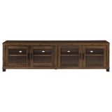 SACHIN Sachin 3-piece 79" TV Entertainment Center Dark Pine 736293-SET - Ella Furniture