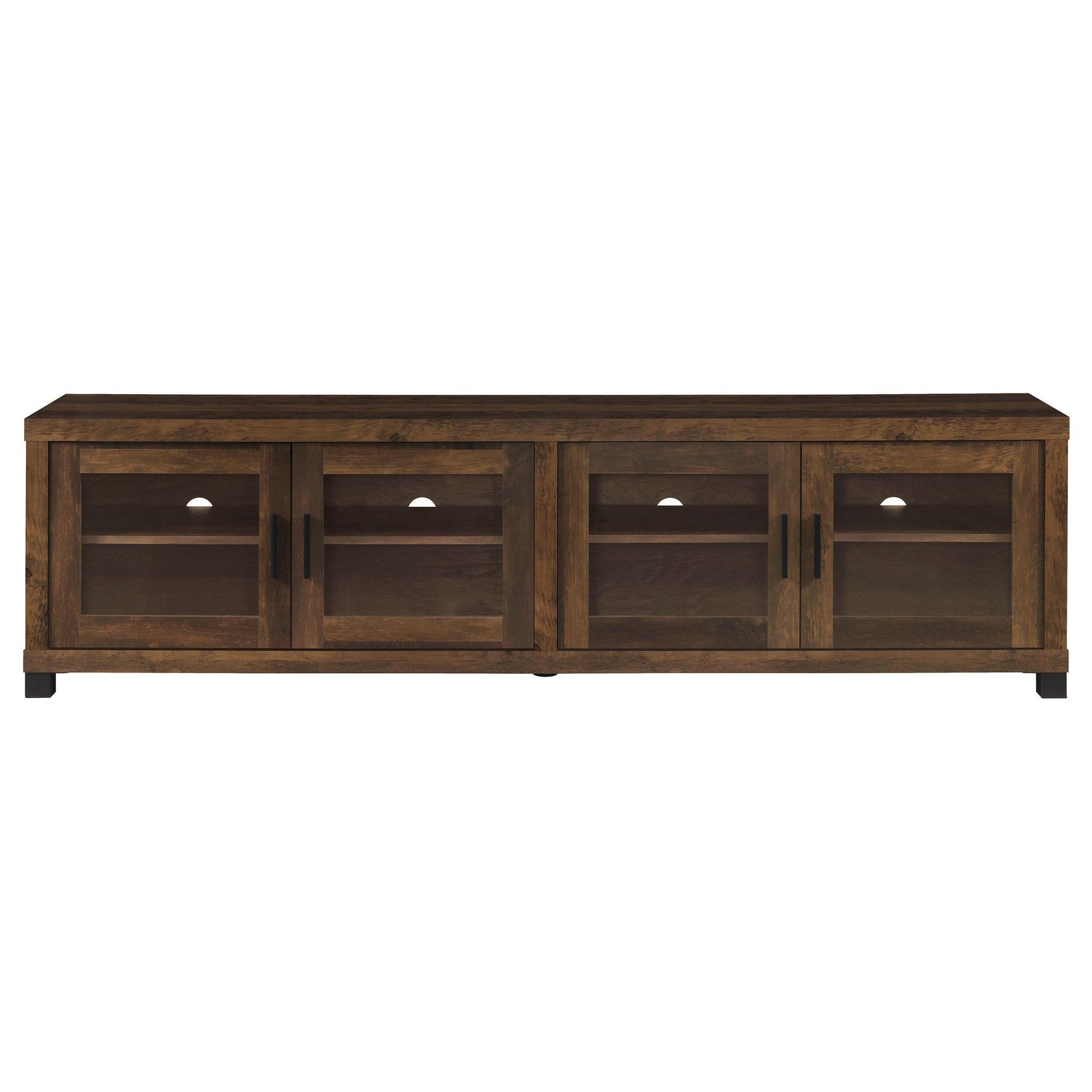 SACHIN Sachin 3-piece 79" TV Entertainment Center Dark Pine 736293-SET - Ella Furniture