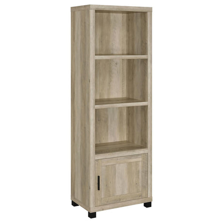 Sachin Sachin 3-Shelf Media Tower With Storage Cabinet Antique Pine 707746 - Ella Furniture