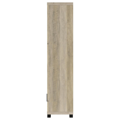 Sachin Sachin 3-Shelf Media Tower With Storage Cabinet Antique Pine 707746 - Ella Furniture