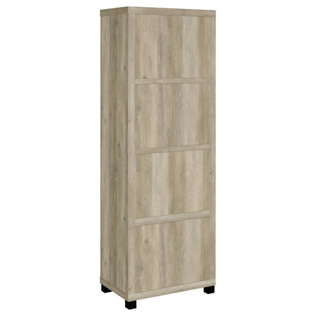 Sachin Sachin 3-Shelf Media Tower With Storage Cabinet Antique Pine 707746 - Ella Furniture