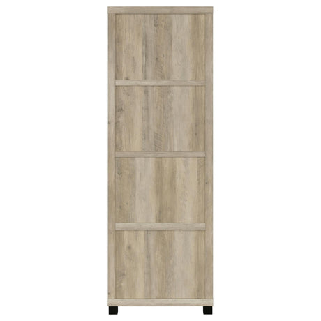 Sachin Sachin 3-Shelf Media Tower With Storage Cabinet Antique Pine 707746 - Ella Furniture