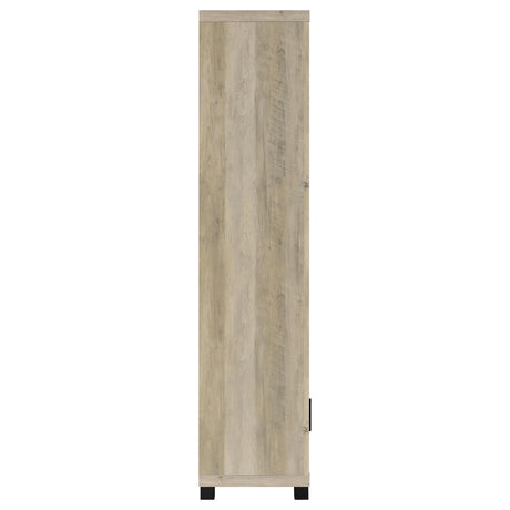 Sachin Sachin 3-Shelf Media Tower With Storage Cabinet Antique Pine 707746 - Ella Furniture