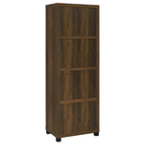 Sachin Sachin 3-Shelf Media Tower With Storage Cabinet Dark Pine 707736 - Ella Furniture