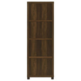 Sachin Sachin 3-Shelf Media Tower With Storage Cabinet Dark Pine 707736 - Ella Furniture